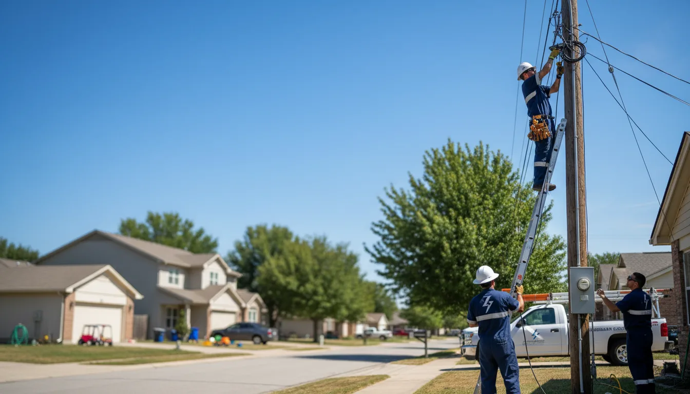 Residential electrician providing installation services in Kingsland, TX